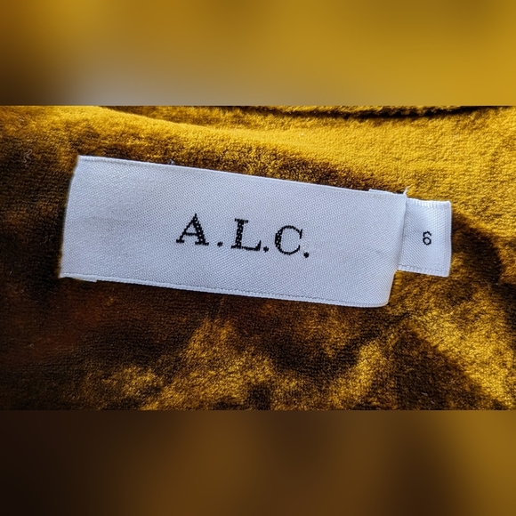 A.L.C. • Kendall Velvet Trench Dress Ochre as seen on Kendall Jenner - Picture 10 of 11
